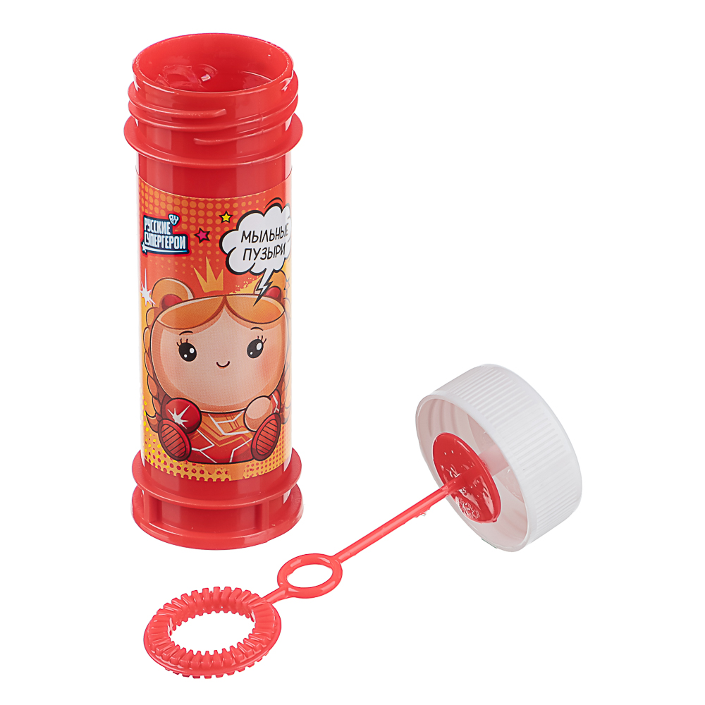 Мыльные пузыри "Русские Супергерои", BY, 50мл, мыльный раствор, пластик, 6 дизайнов, арт.№ 460-034