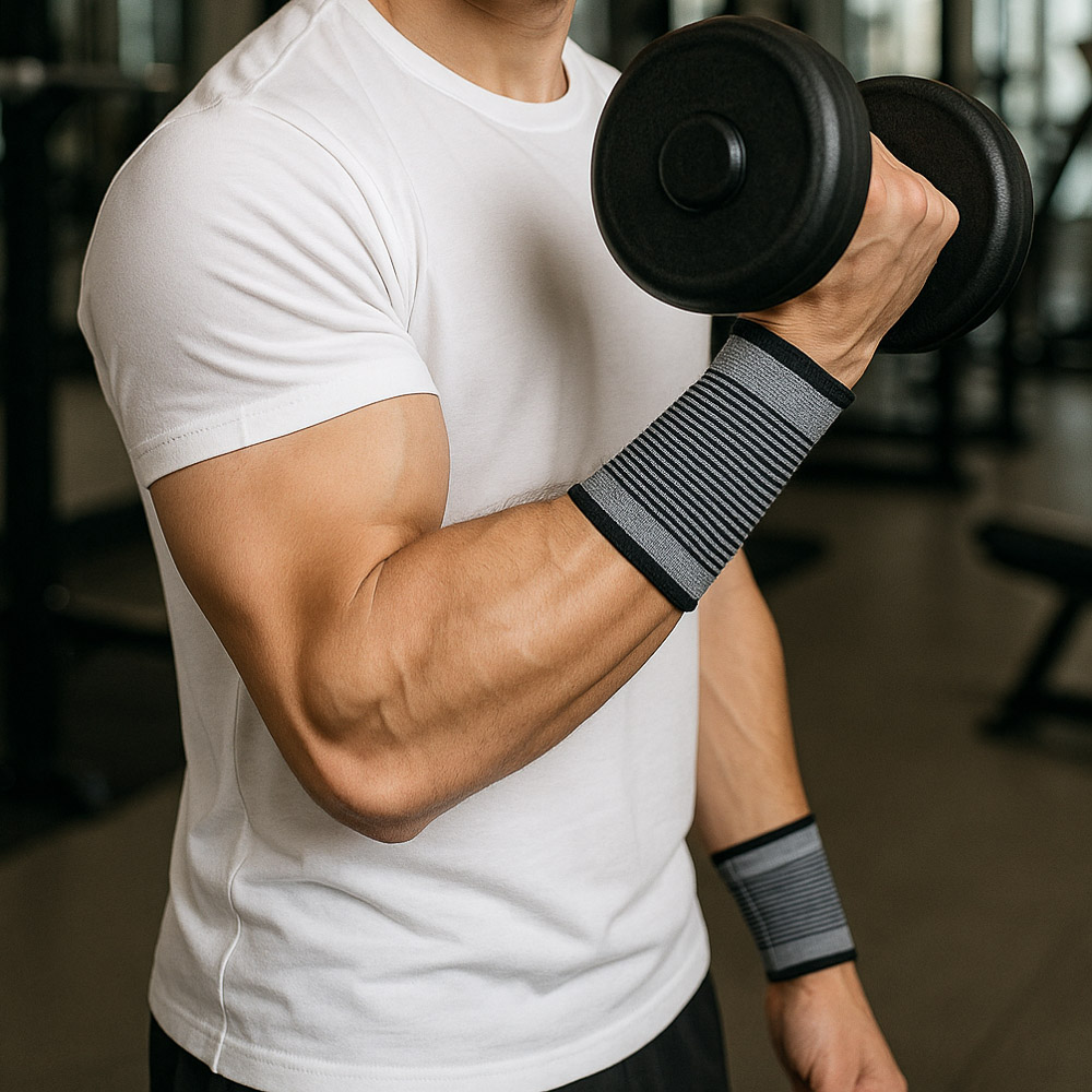 SILAPRO Комплект суппортов 2шт на запястье, 58% нейлон, 35% латекс, 7% полиэстер, арт.№ 191-007