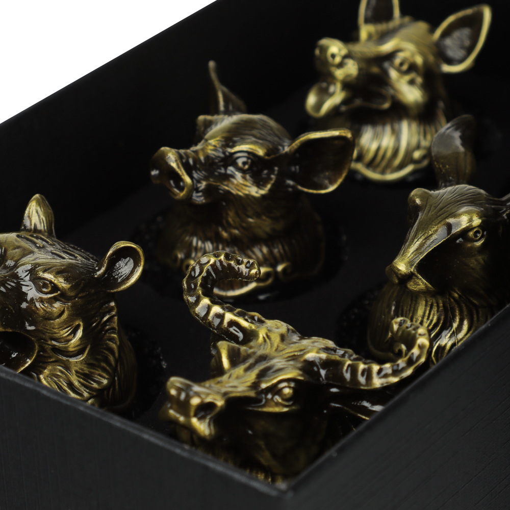 Набор стопок перевертышей тм MILLIMI, 30мл, бронза, стекло, 6шт, арт.№ 878-715