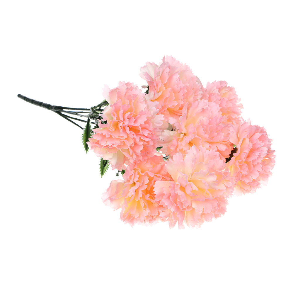 LADECOR Букет искусственных цветов гвоздики, 40 см, ткань, пластик, железная проволока, 6 цветов, арт.№ 535-205