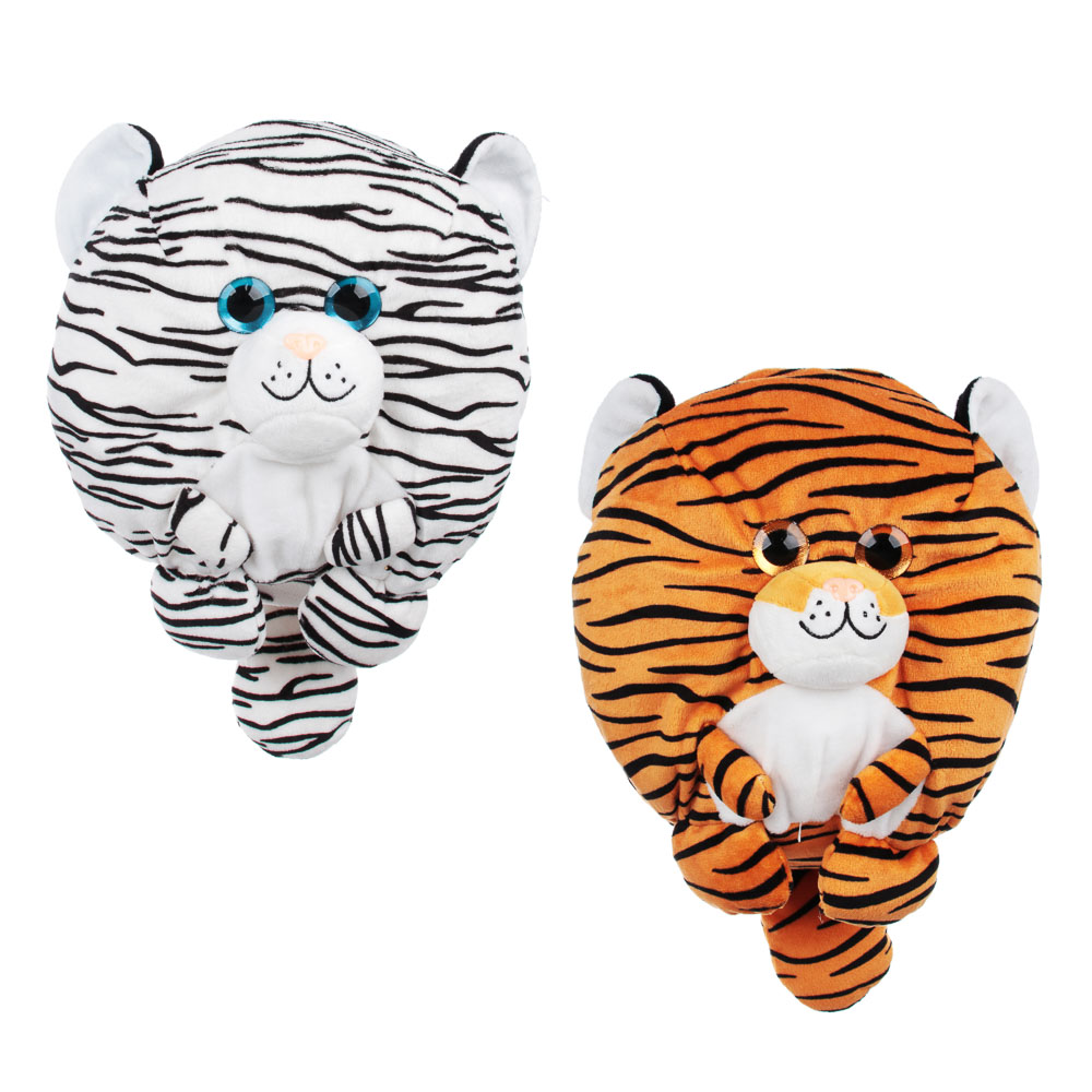 МЕШОК ПОДАРКОВ Набор подарочный (игрушка мягкая Тигр + плед), полиэстер, 25х25см, 2 цвета, арт.№ 264-262