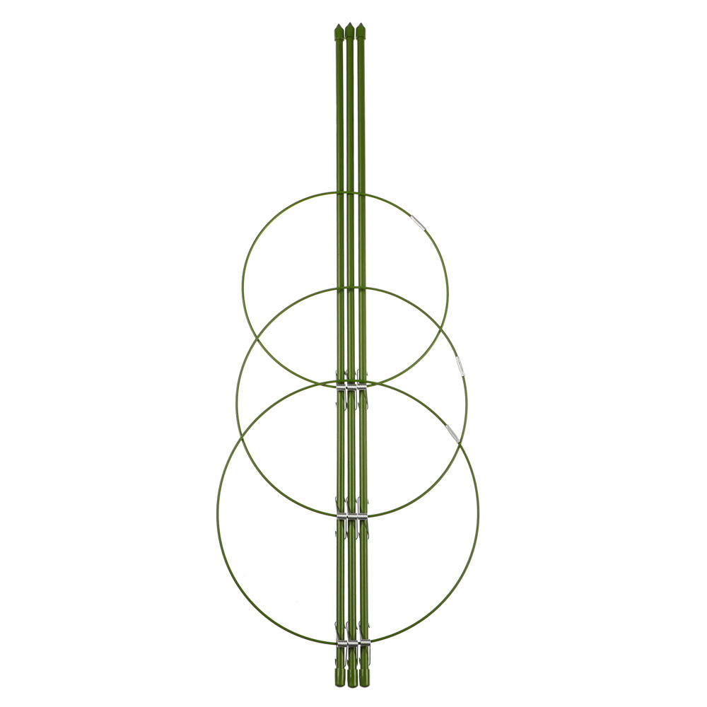 INBLOOM Опора для растений 3 кольца, d14,16,18см, h45см, металл, арт.№ 154-053