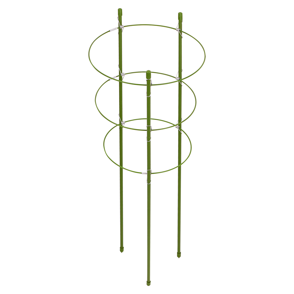 INBLOOM Опора для растений 3 кольца, d22,26,28см, h75см, металл, арт.№ 154-055