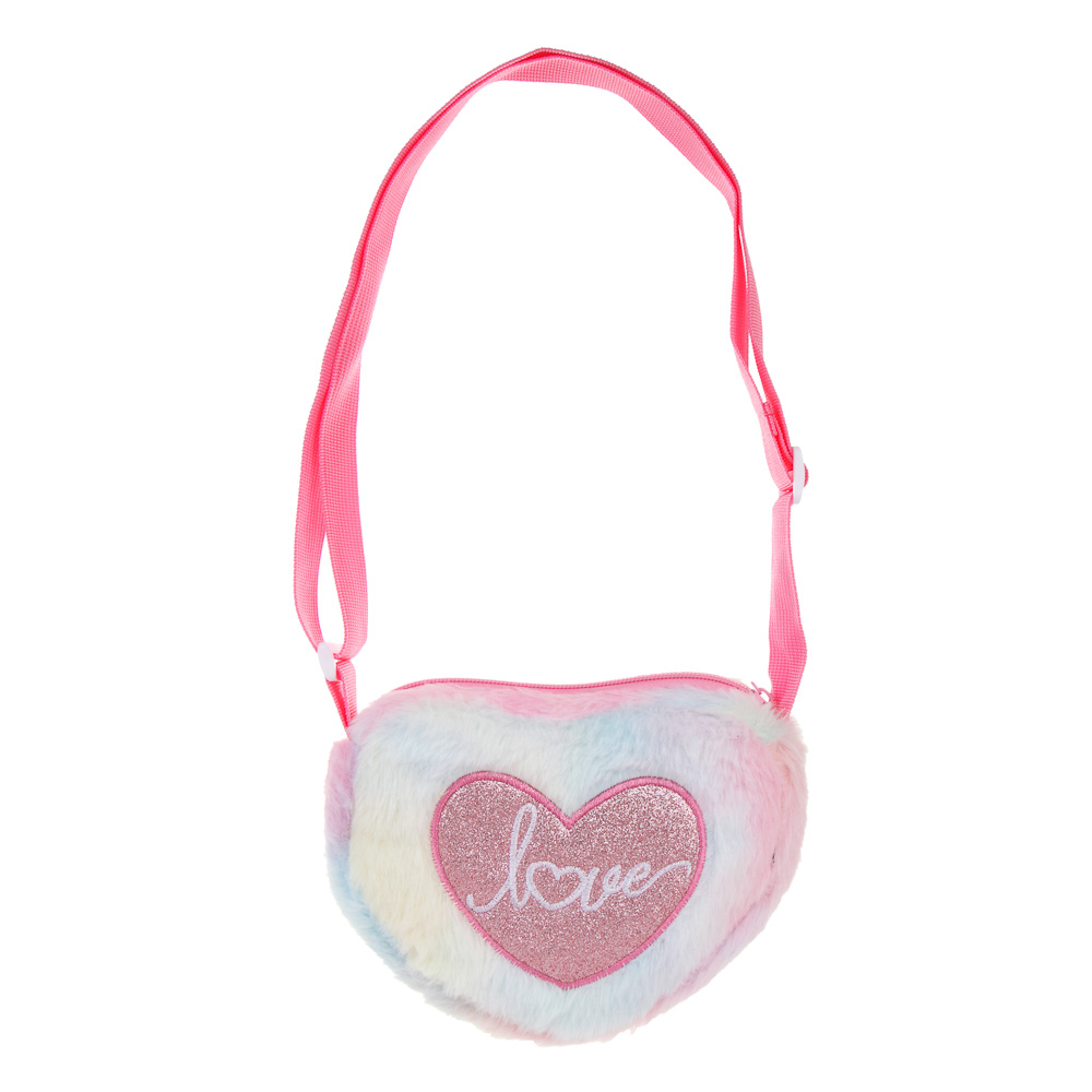 Сумка детская мягкая "Сердечко", полиэстер, тм ИГРОЛЕНД, 17х15 см, арт.№ C46-001
