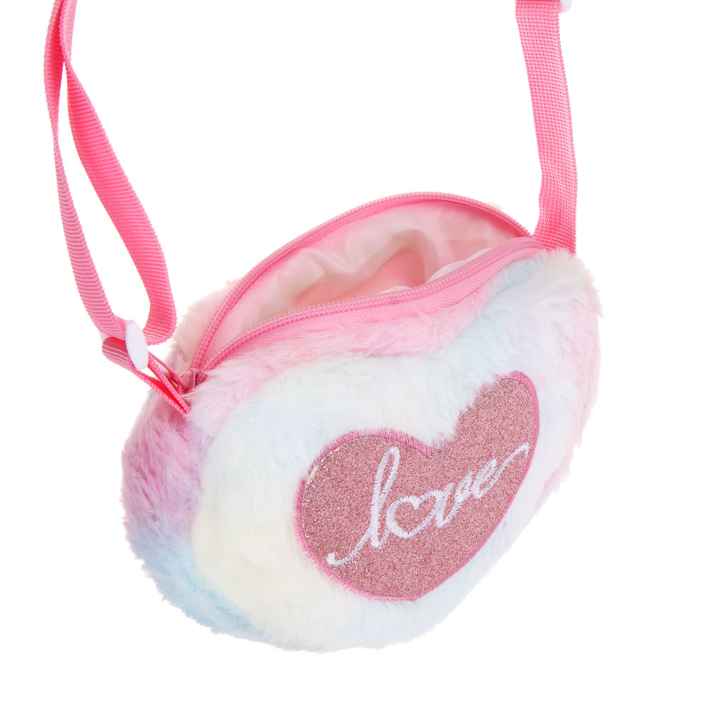 Сумка детская мягкая "Сердечко", полиэстер, тм ИГРОЛЕНД, 17х15 см, арт.№ C46-001