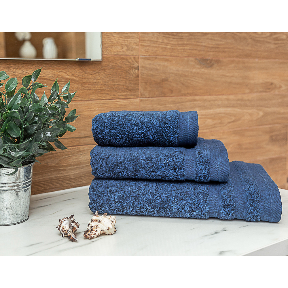 PROVANCE Виана Полотенце махровое, 100% хлопок, 70х130см, 450гр/м, глубокий синий, арт.№ 484-922