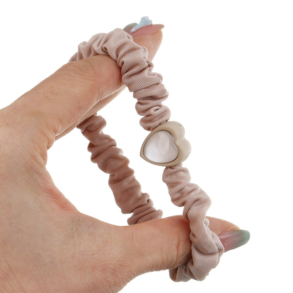 ЮНИLOOK Резинки для волос 5шт, d6см, полиэстер, пластик, ACS25-15, арт.№ 322-302