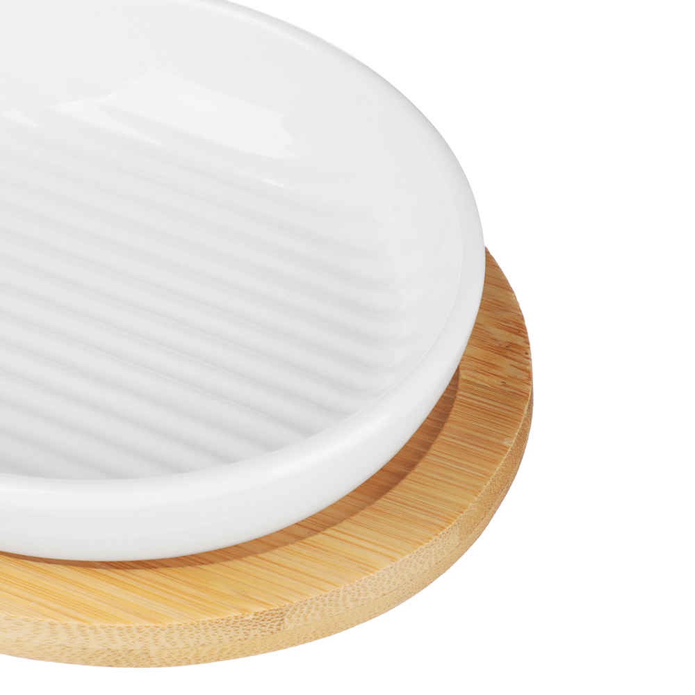 Подставка под ложку тм MILLIMI, 24х9,5х4,5см, фарфор, бамбук, арт.№ 816-276