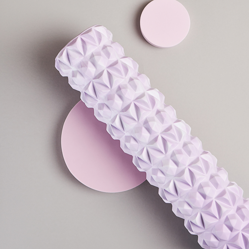 SILAPRO MAX Роллер для миофасциального массажа, фиолетово-белый, 45х11см, EVA, PVC, арт.№ 192-044