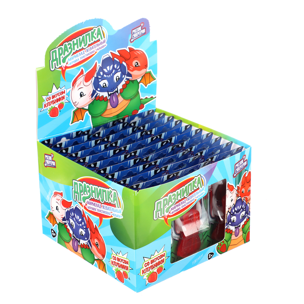 BY Русские Супергерои Мармелад в виде языка с игрушкой челюсти 5.5 гр., арт.№ 347-209