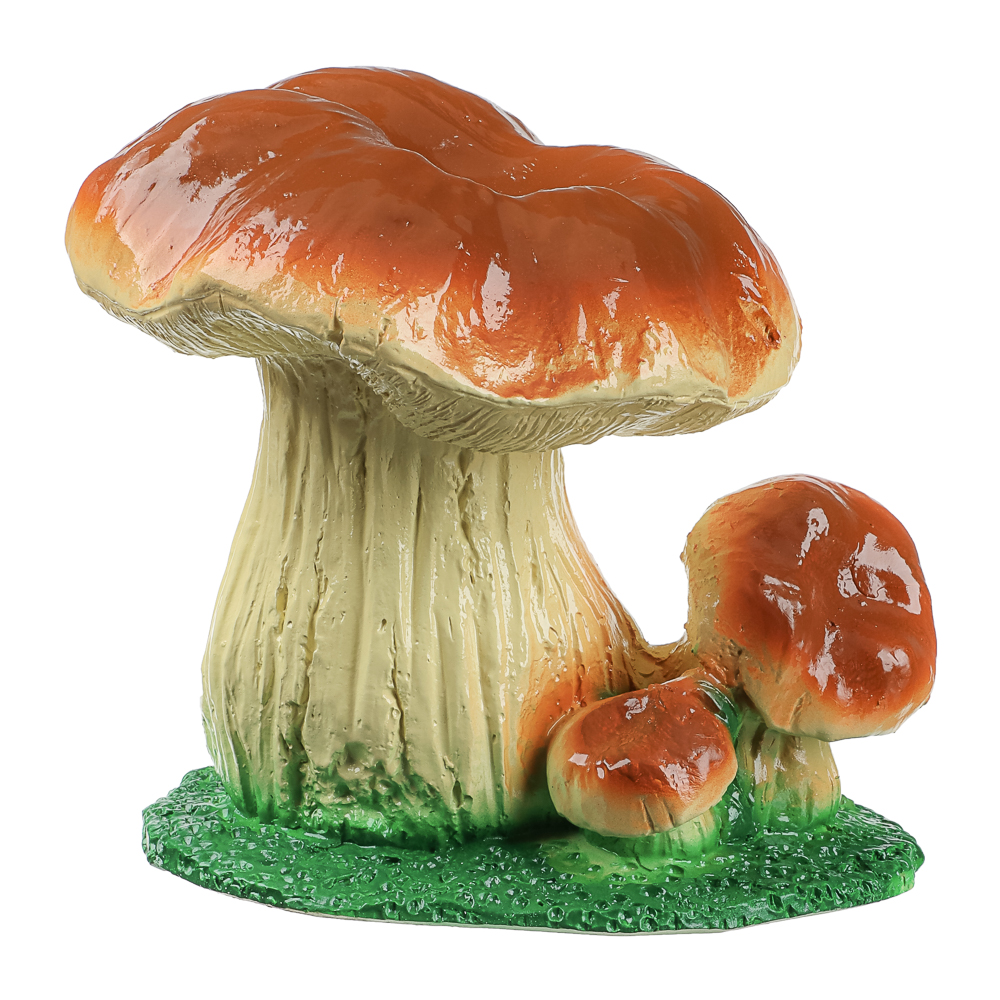 Фигура садовая "Рыжик тройной на траве" 18х21см, гипс, арт.№ 162-314