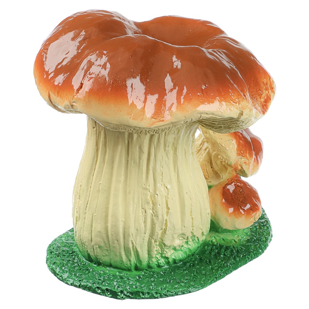 Фигура садовая "Рыжик тройной на траве" 18х21см, гипс, арт.№ 162-314