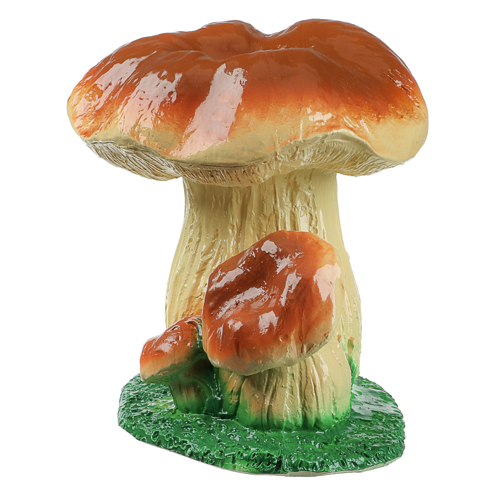 Фигура садовая "Рыжик тройной на траве" 18х21см, гипс, арт.№ 162-314