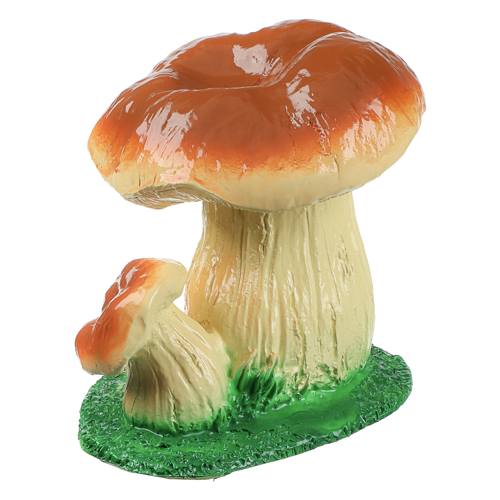 Фигура садовая "Рыжик тройной на траве" 18х21см, гипс, арт.№ 162-314