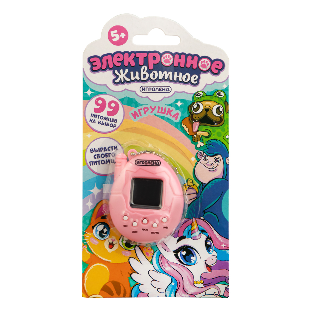 ИГРОЛЕНД Игрушка "Электронное животное", 2AG13, пластик, 4, 8х6см, розовый, арт.№ 214-051