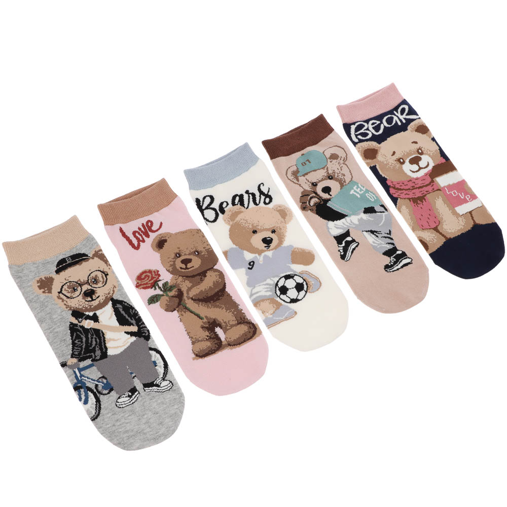 Носки универсальные с рисунком, тм Turkan, р. 36-41, 90%хлопок, 8% п/а, 2%лайкра,разноцветные, арт.№ 019-582