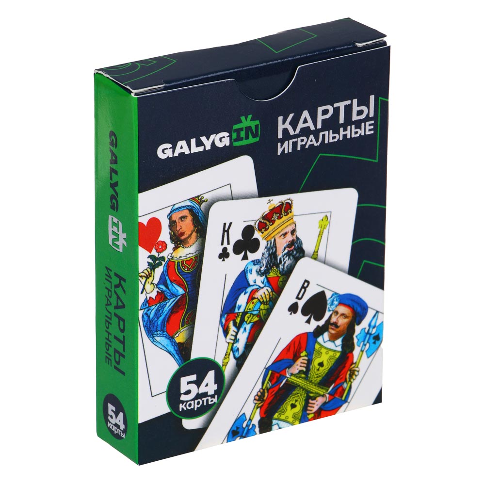 Карты игральные пластиковые, 6,3х8,8см, 54 шт, арт Г, арт.№ 538-132