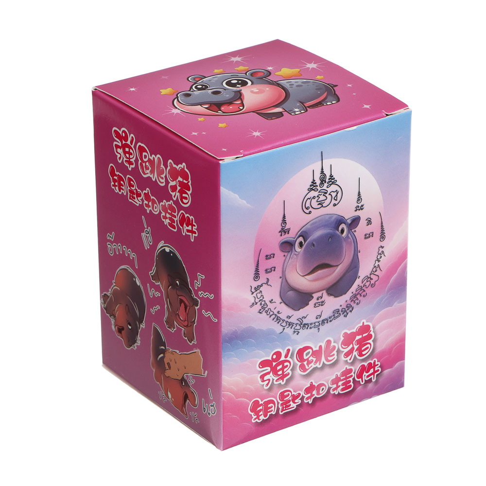 Игрушка брелок "Бегемотики", 6,5х6,5х9см полипропилен, микс, арт.№ 295-300