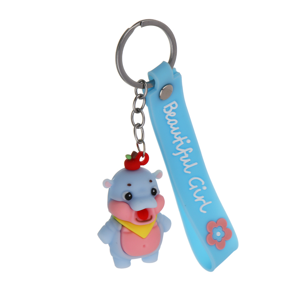 Игрушка брелок "Бегемотики", 6,5х6,5х9см полипропилен, микс, арт.№ 295-300