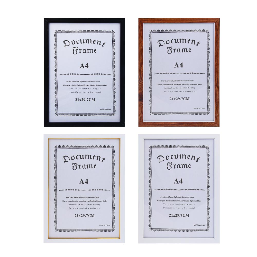 Фоторамка, A4 (21x29,7 см), пластик, 4 дизайна, арт.№ 520-930