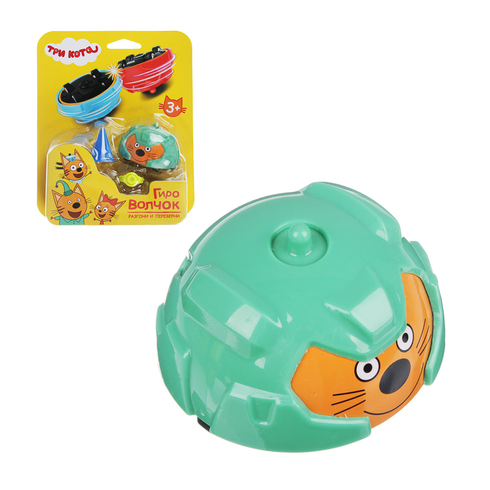 ИГРОЛЕНД Волчок "Три кота", сталь, ABS, 12,3х15х5,2см, 3 дизайна, арт.№ 214-021
