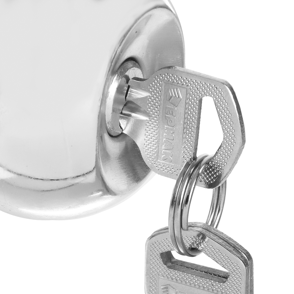 ЕРМАК комплект дверных ручек-кноб "ХРОМ" с ключом, арт.№ 673-047