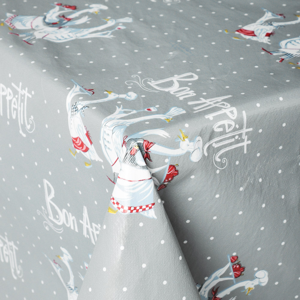 PROVANCE Гуси Скатерть ПВХ 140х180см, 3 цвета, арт.№ 479-307