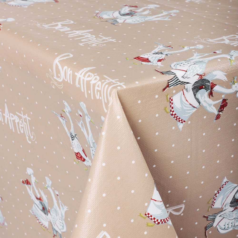 PROVANCE Гуси Скатерть ПВХ 140х180см, 3 цвета, арт.№ 479-307