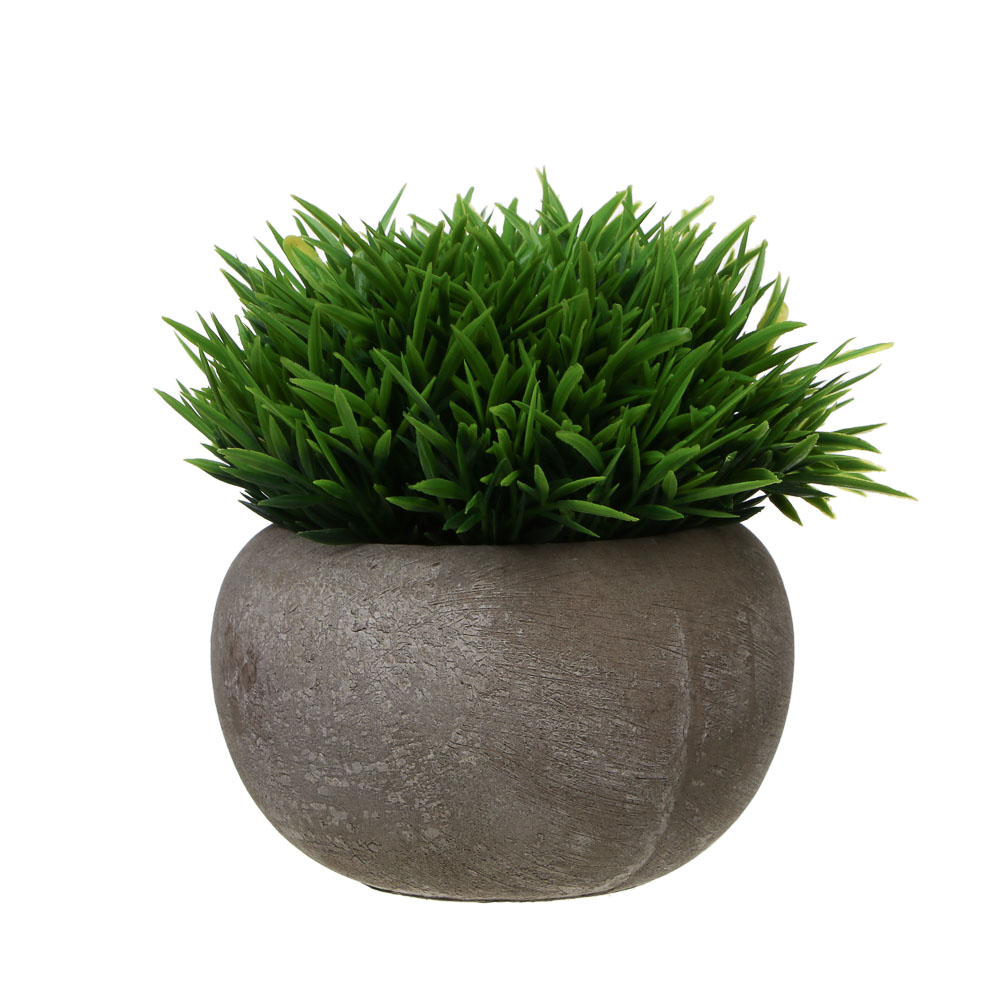 LADECOR Искусственная зелень в кашпо, 9,5x9,5x11,5 см, пластик, целлюлоза, 2 цвета, арт.№ 501-574