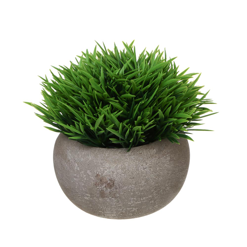 LADECOR Искусственная зелень в кашпо, 9,5x9,5x11,5 см, пластик, целлюлоза, 2 цвета, арт.№ 501-574