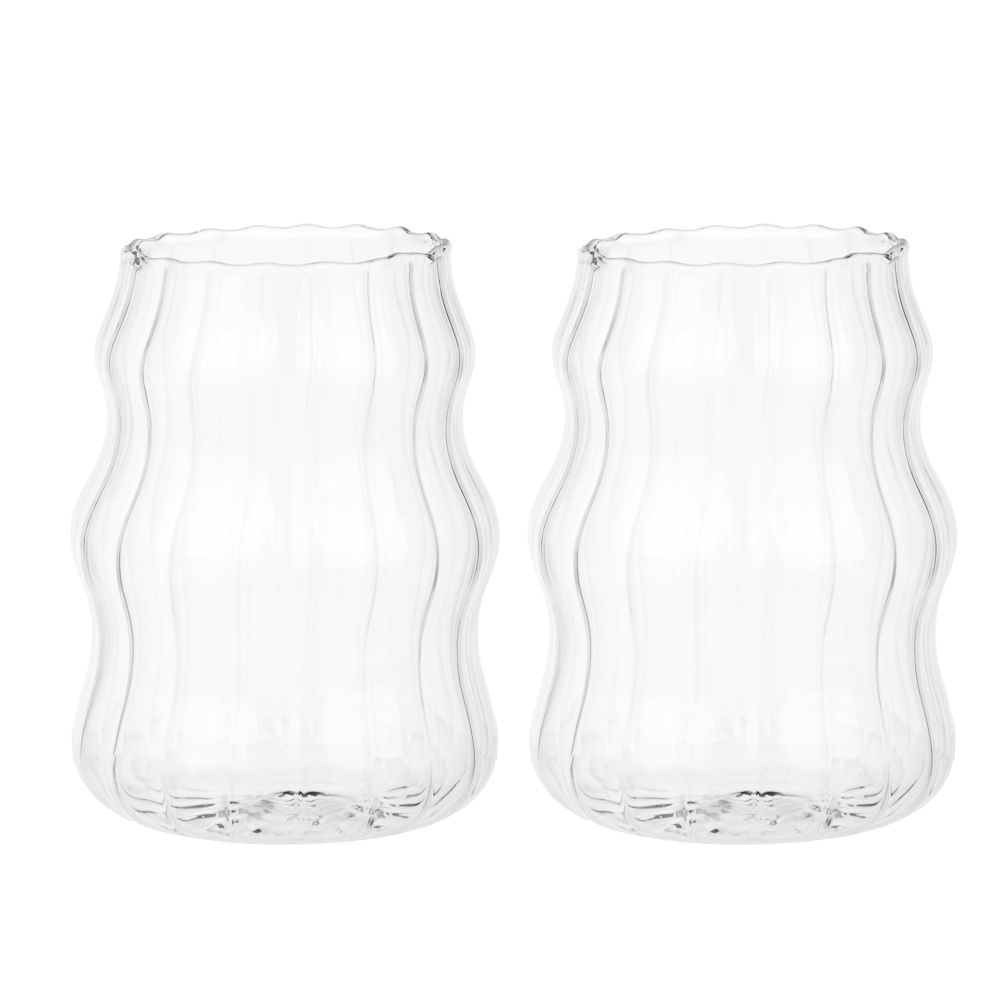 MILLIMI Набор бокалов Лава, 500 мл, 2 шт, стекло, волнистый, арт.№ 878-622