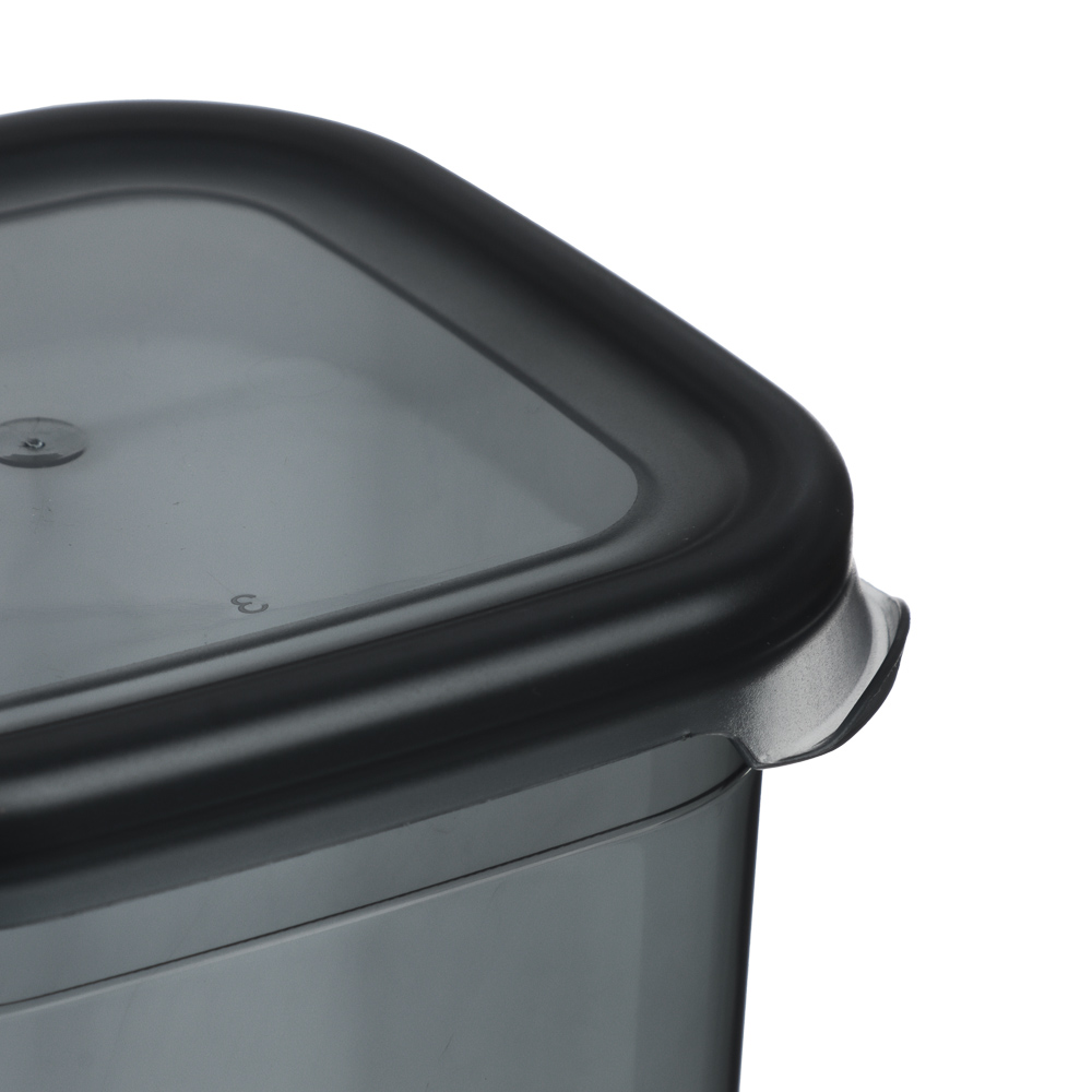 Ёмкость для сыпучих продуктов 1,4л 110х105х185, пластик, графит, арт.№ 861-584