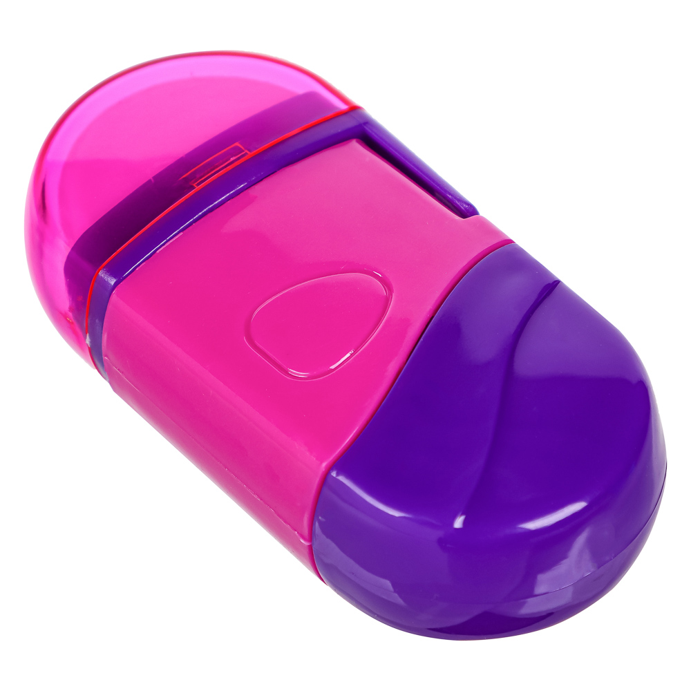 Точилка для карандашей с контейнером и ластиком 6,5x3см, ассорти 2 цвета, арт.№ 526-515