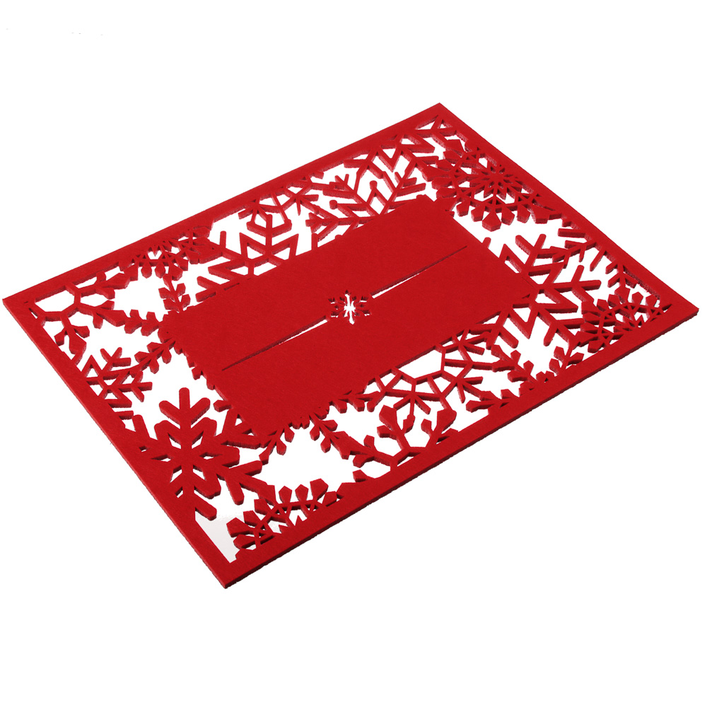 PROVANCE Асти Подставка фетровая сервировочная 2шт, 25х35см, 100% полиэстер, красный, арт.№ 492-123