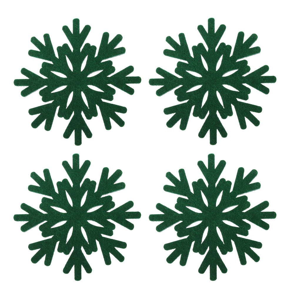 PROVANCE Асти Подставка фетровая 4шт, 10см, 100% полиэстер, зеленый, арт.№ 492-126