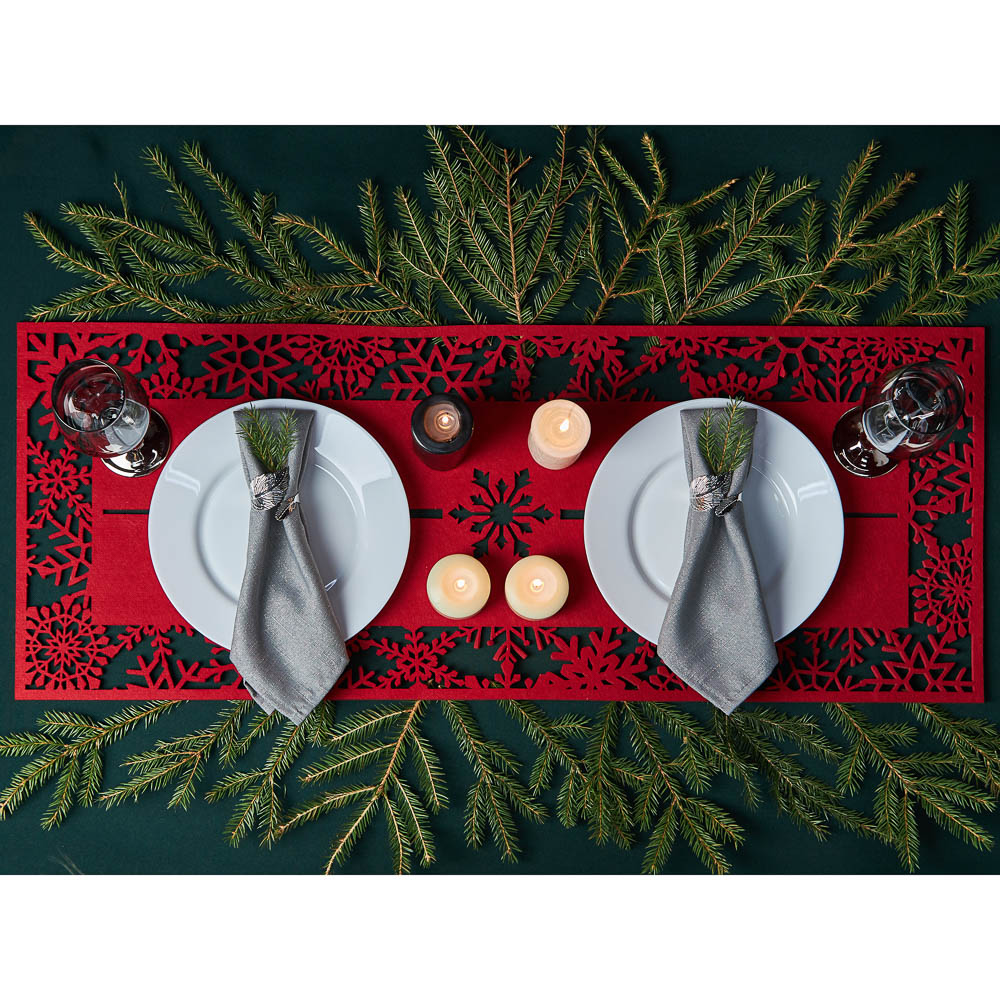 PROVANCE Асти Дорожка фетровая для сервировки стола, 35х90см, 100% полиэстер, красный, арт.№ 492-127