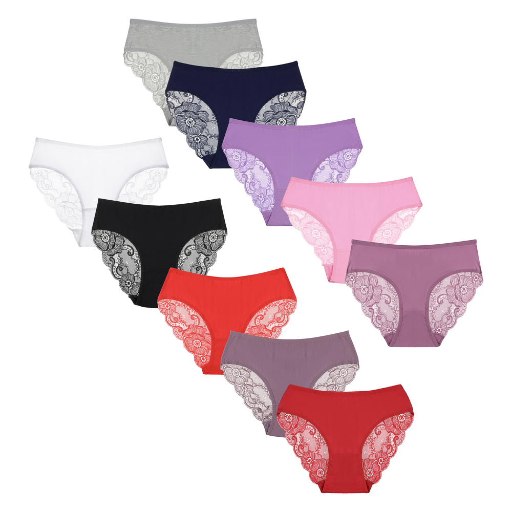 Трусы женские с кружевом, р.50-52, 95% хлопок, 5% спандекс, Cotton #9922, арт.№ 331-418