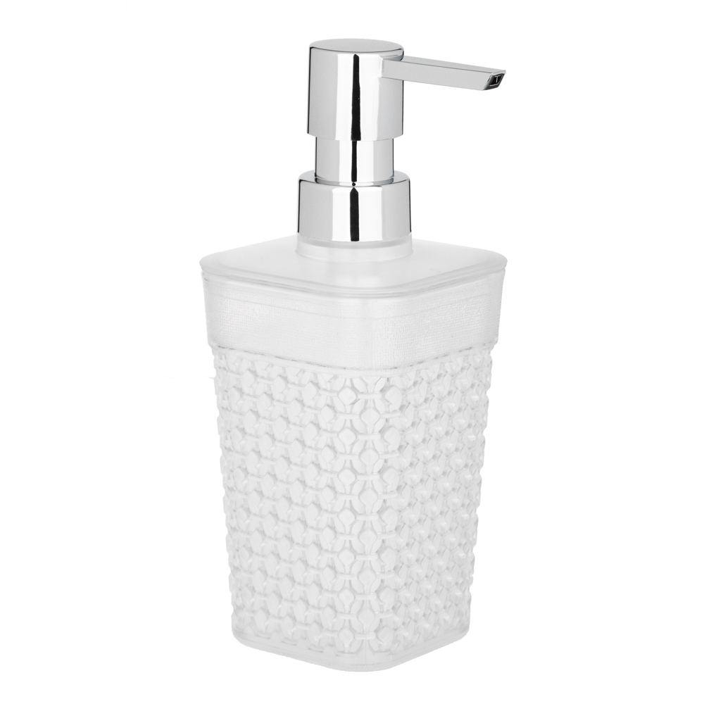 Дозатор для жидкого мыла, горный хрусталь, пластик, арт.№ 463-199