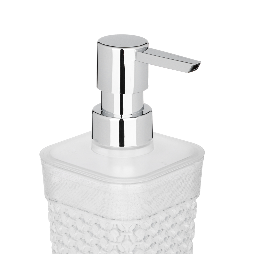 Дозатор для жидкого мыла, горный хрусталь, пластик, арт.№ 463-199