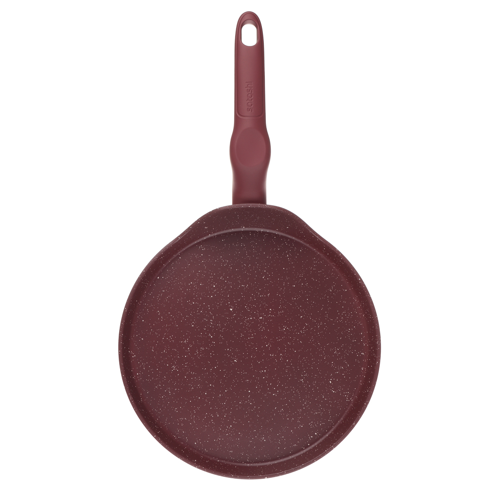 Сковорода литая блинная тм SATOSHI Мари d24см, антипригарное покрытие мрамор, индукция, 3 цвета, арт.№ 846-776