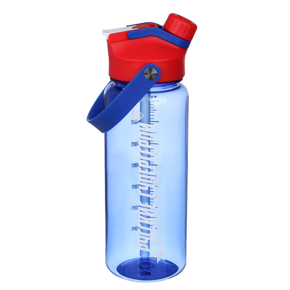 BY Русские Супергерои Бутылка для воды, 24х8см, 850мл, синий, PC, PP, арт.№ 088-116