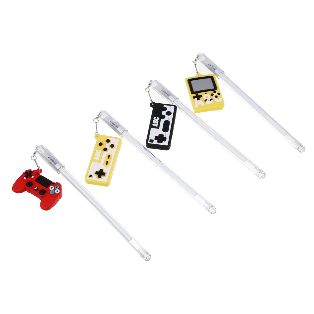 Ручка гелевая синяя, с подвеской - брелоком в форме геймпеда, 4 дизайна, арт.№ 591-216