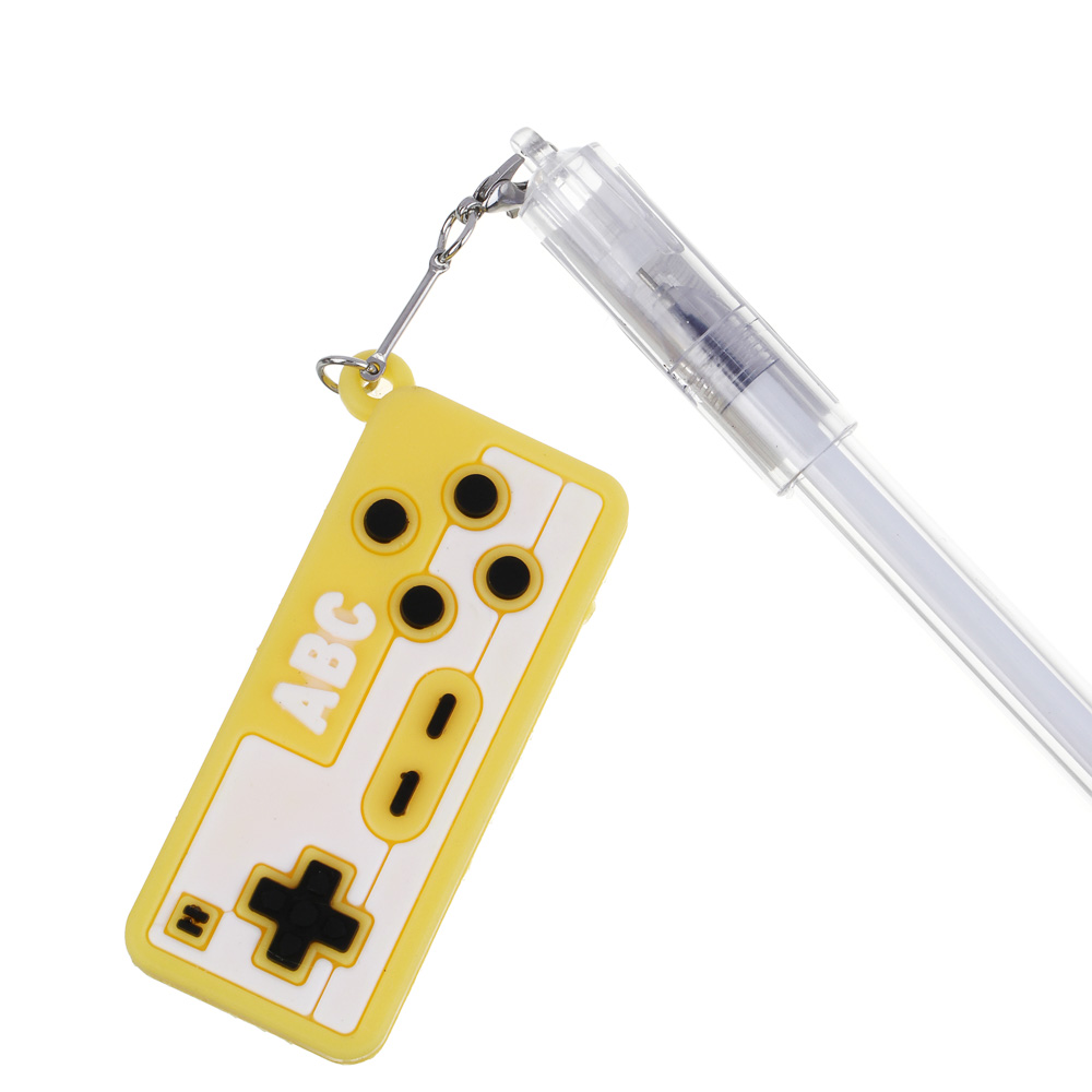 Ручка гелевая синяя, с подвеской - брелоком в форме геймпеда, 4 дизайна, арт.№ 591-216