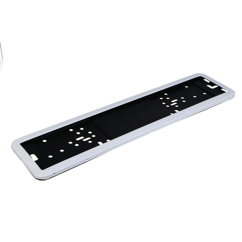 NG Рамка номерного знака, пластик + нерж.сталь 8050 (1 шт.), белый, арт.№ 756-002