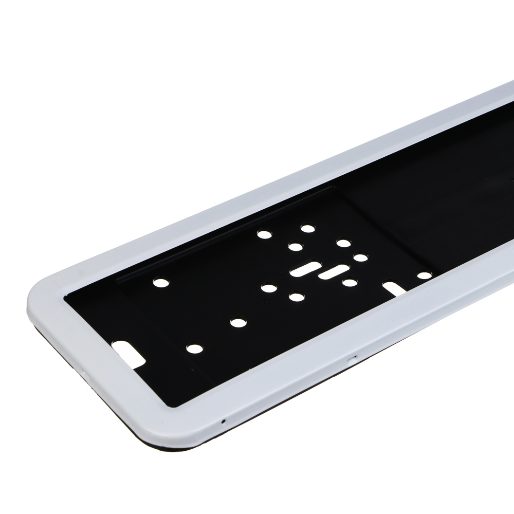 NG Рамка номерного знака, пластик + нерж.сталь 8050 (1 шт.), белый, арт.№ 756-002