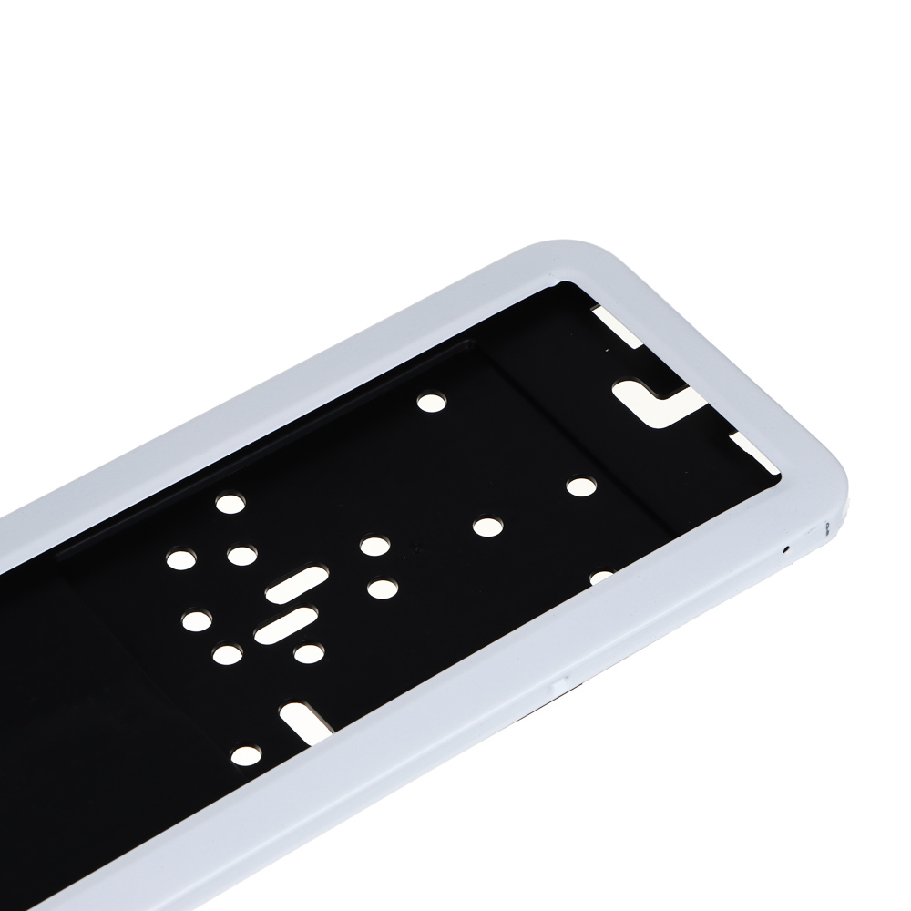 NG Рамка номерного знака, пластик + нерж.сталь 8050 (1 шт.), белый, арт.№ 756-002