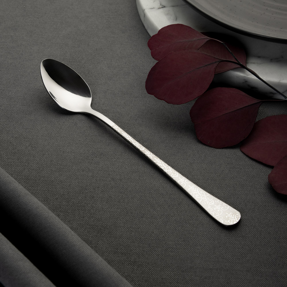 Ложка чайная с удлиненной ручкой "Узор", 19,5см, нерж.сталь, арт.№ 815-401