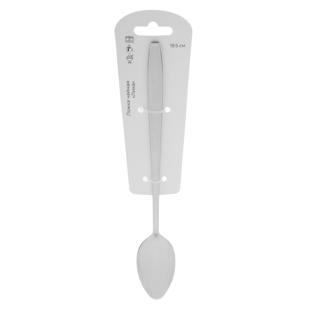 Ложка чайная с удлиненной ручкой "Узор", 19,5см, нерж.сталь, арт.№ 815-401