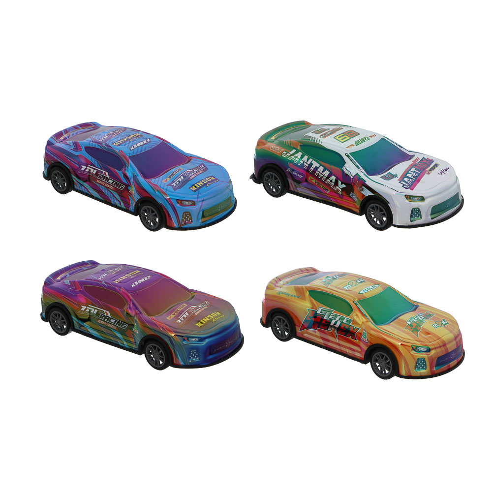 ИГРОЛЕНД Машина инерционная "Дрифт", металл, PP,  17,5х7,8х5 см, 4 дизайна, арт.№ 292-473