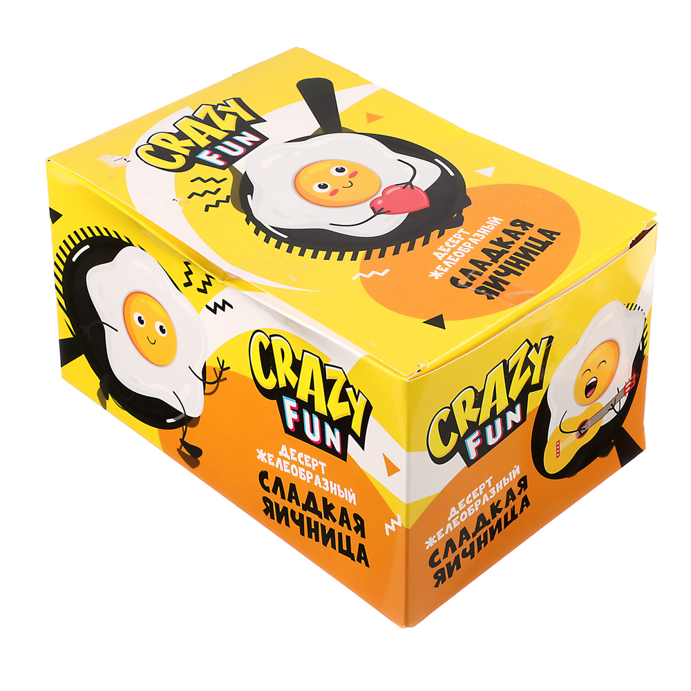 CRAZY FUN Десерт желеобразный в виде яичницы, 24г., арт.№ 347-350